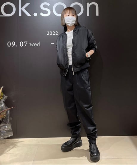 ok.soon×dickies 2tuck tapered chino pants (black)