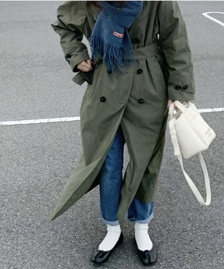 trench coat moss green (regular / long length)