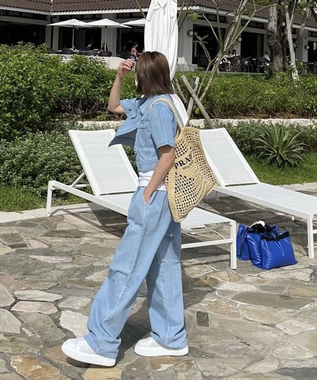 cropped denim set-up