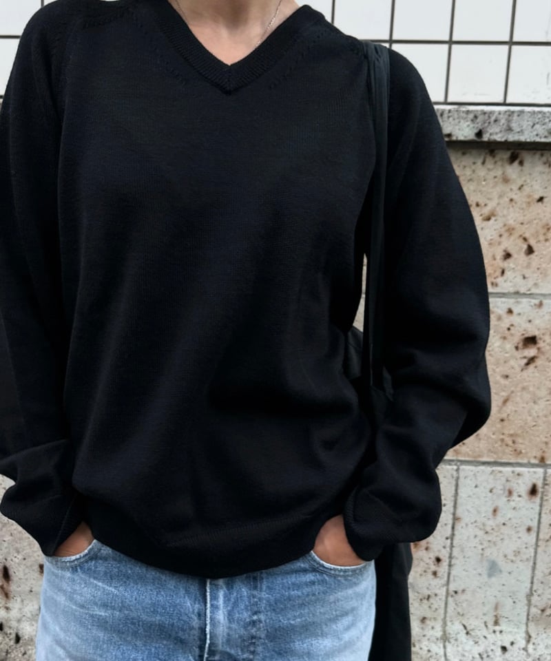 V neck wool knit | ok.soon