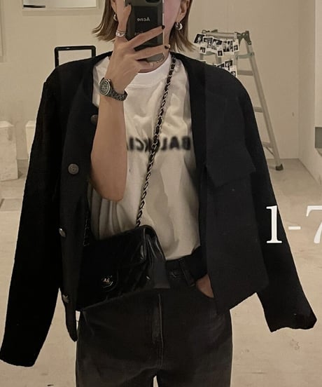 tweed jacket black