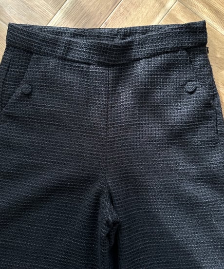 monotone tweed wide pants