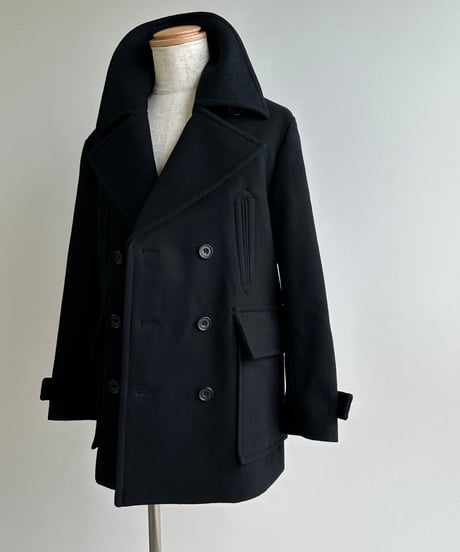 pea coat black