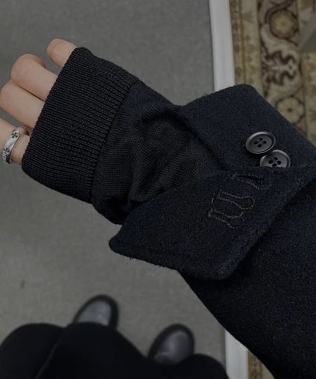 gentleman wool coat(black)