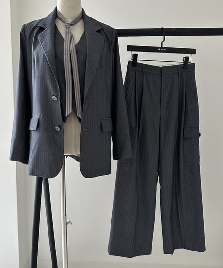 pinstripe tailored jacket