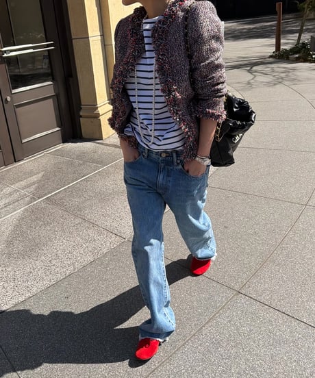 color tweed jacket
