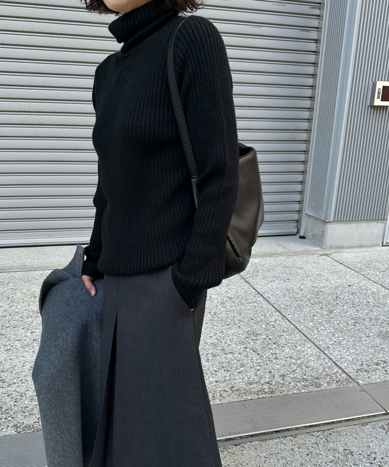 turtle neck rib knit | ok.soon