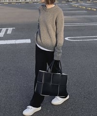 wool blend straight slacks
