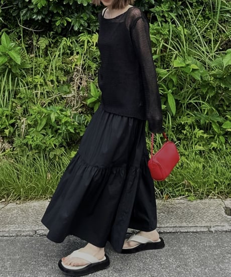 long tiered dress