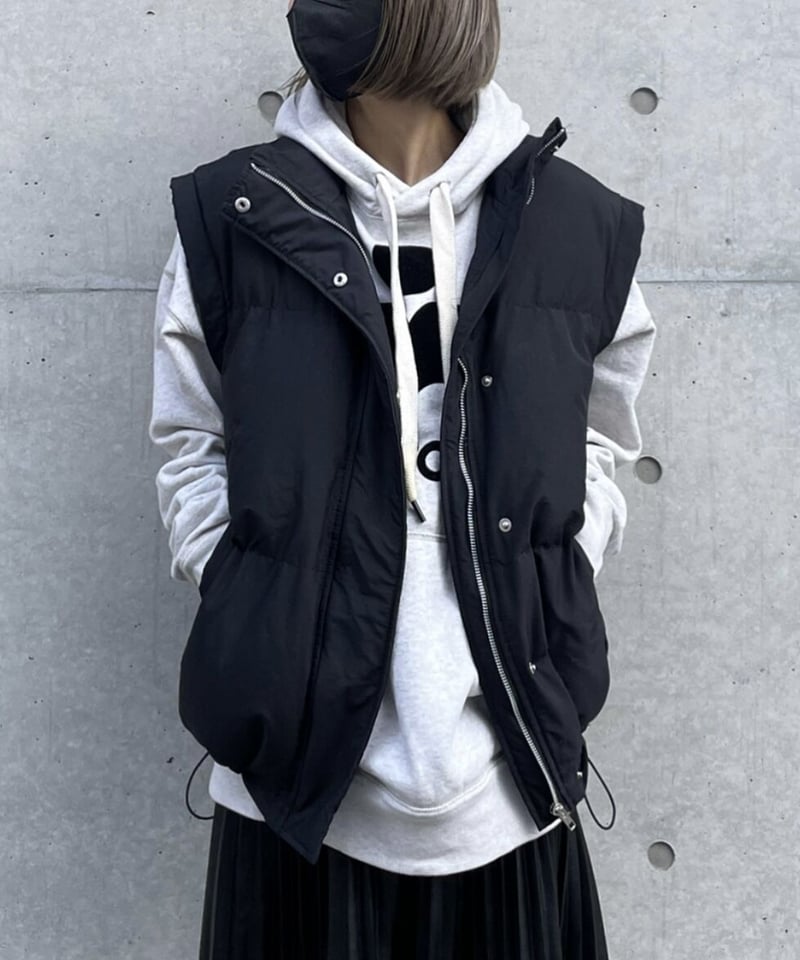 padding vest(black/camel) | ok.soon