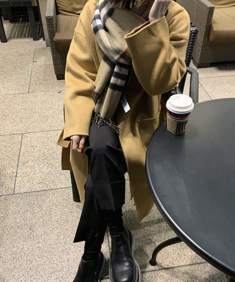light melton coat(camel)