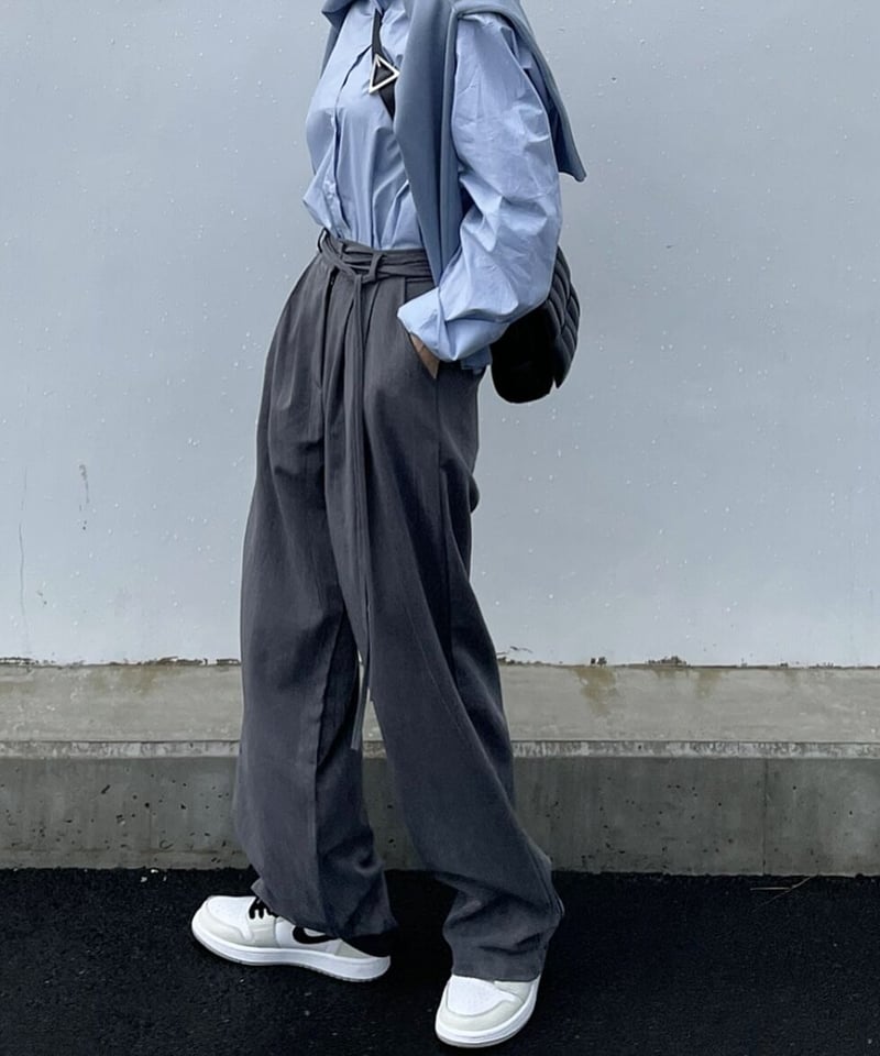 2タックストリングスラックスgray | ok.soon