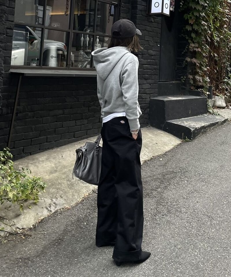 ok.soon×dickies wide chino pants (black) | ok.soon