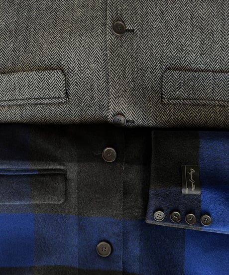 buffalo check wool coat