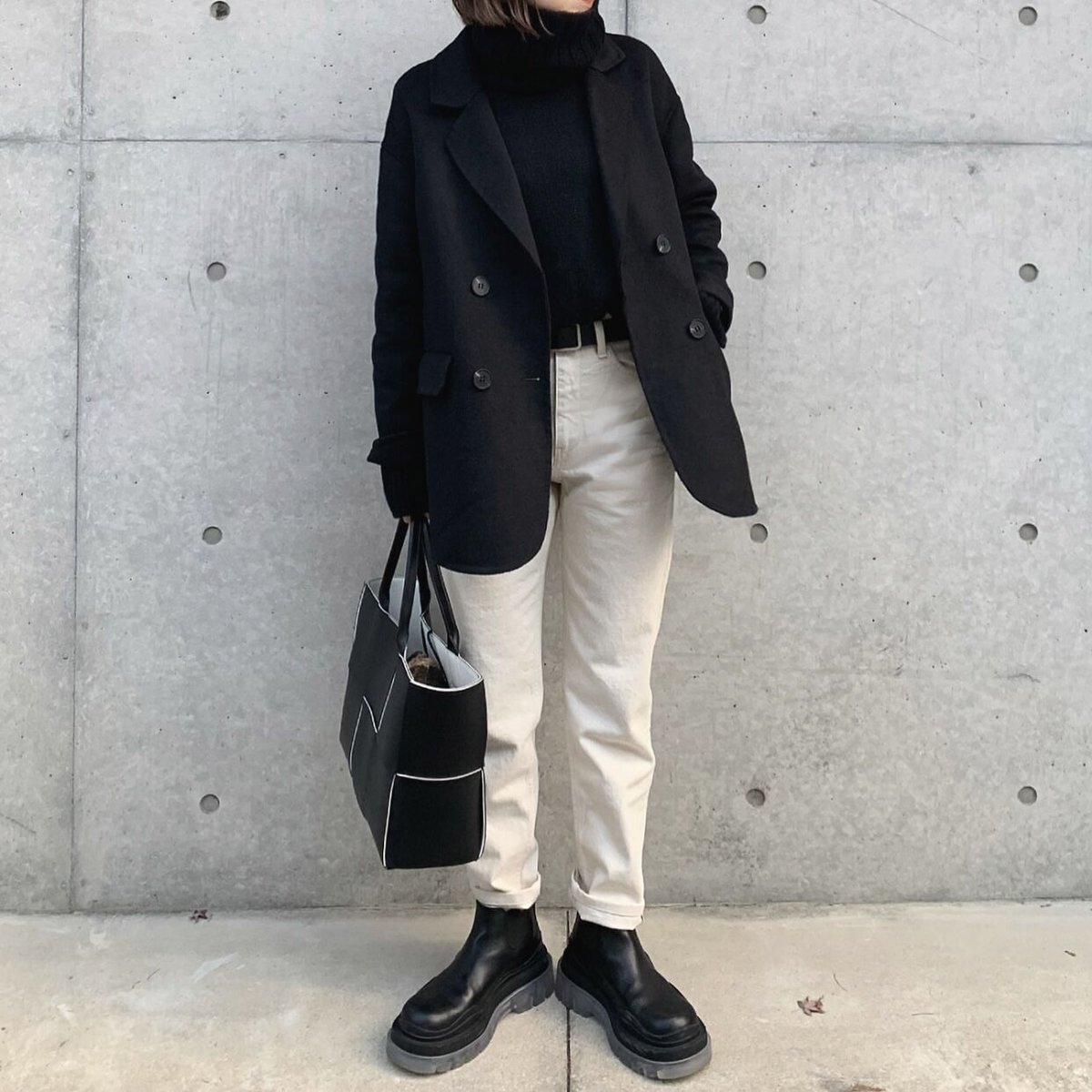 ok.soon スタッズベルト leather like belt (black) | ok.soon