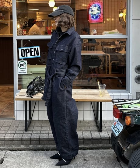 indigo denim all in one