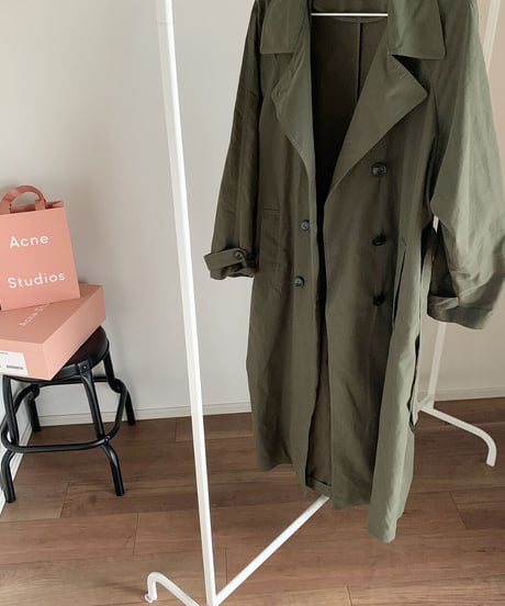 trench coat moss green (regular / long length)