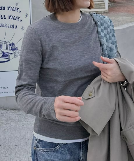 merino wool crew neck knit