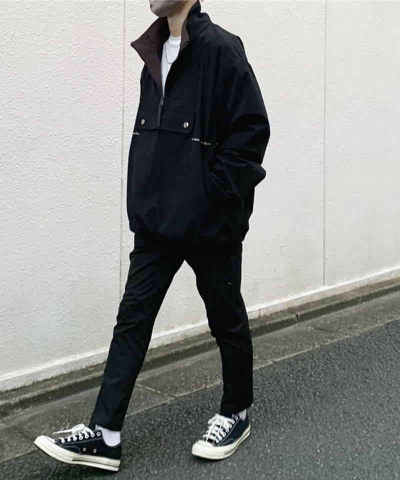 men'sテーパードスラックス black | ok.soon