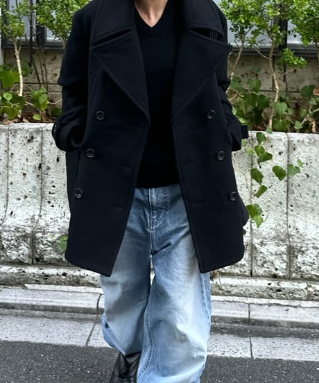 pea coat black
