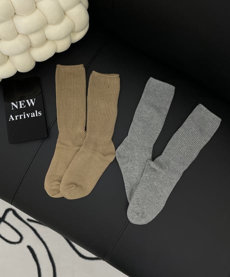 rib socks (white/black/gray/beige)