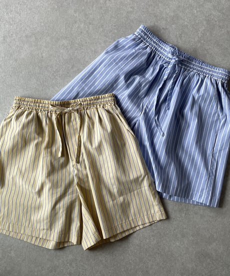 mulch stripe half pants (yellow/blue)