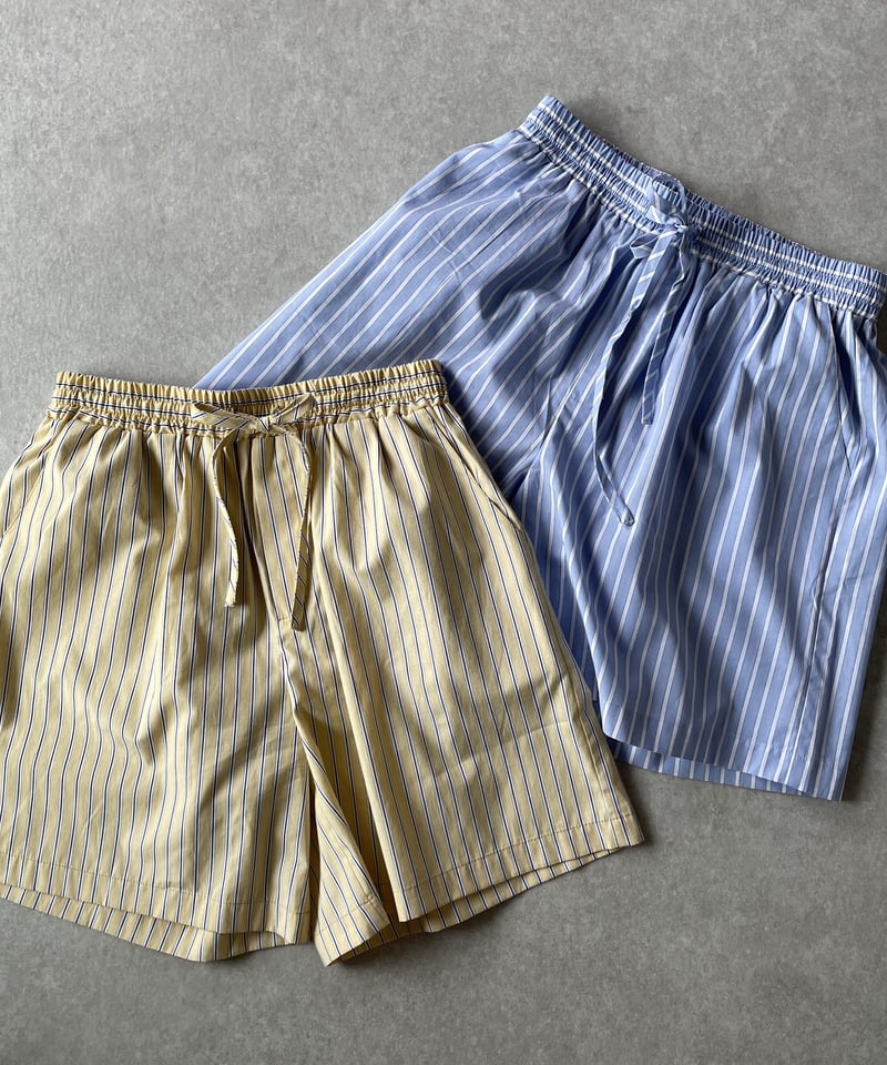 mulch stripe half pants (yellow/blue) | ok.soon 