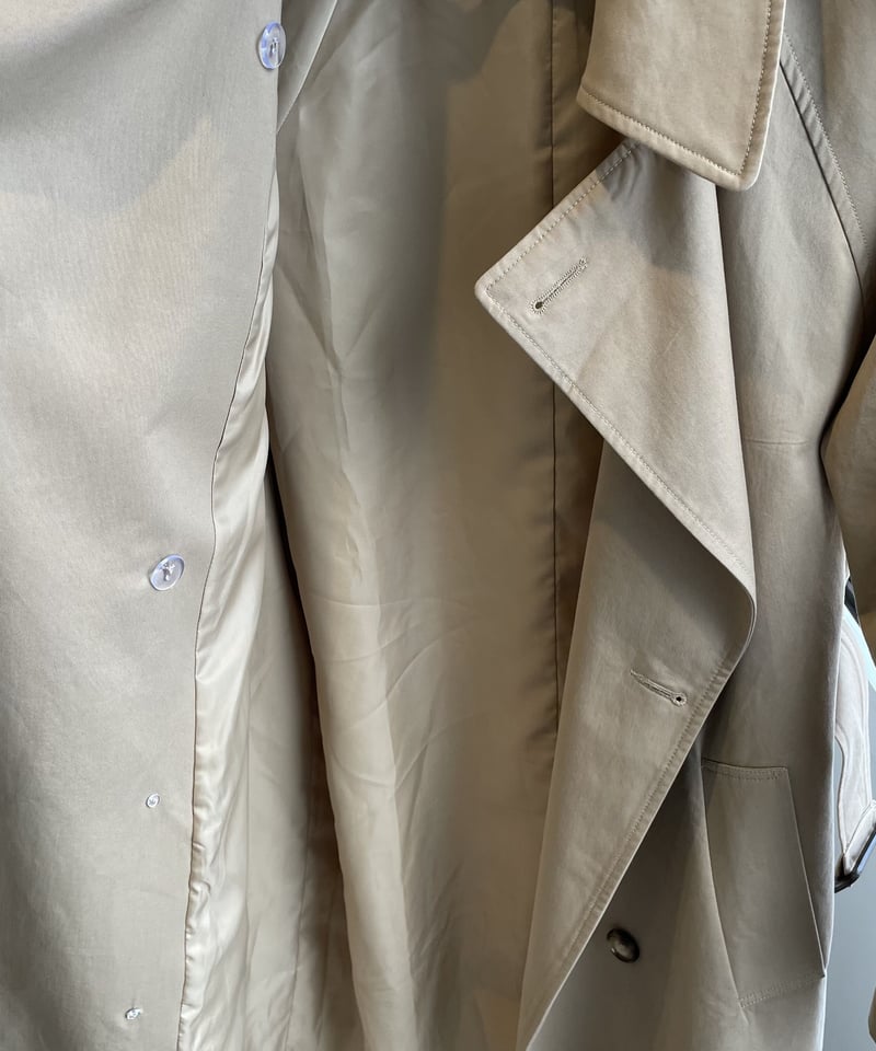 【新品】oksoon コットントレンチコートS ［regular length］ regular length］cotton trench coat (beige/black