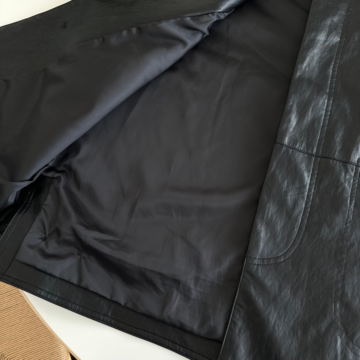 faux leather half coat | ok.soon