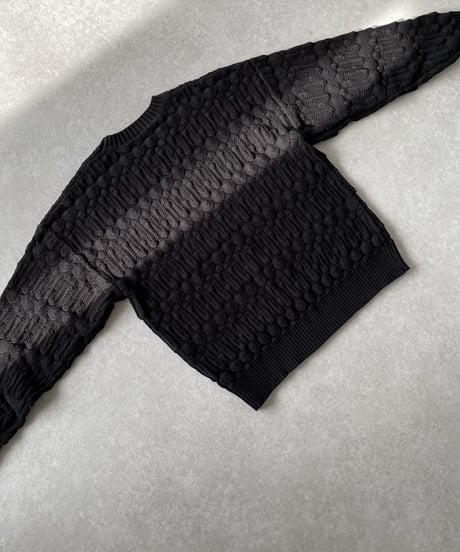 クロシェットニットblack