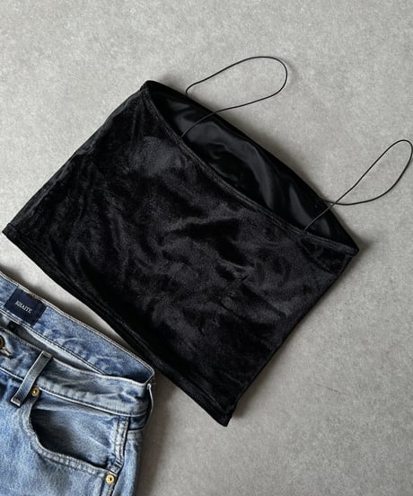 velour cami black
