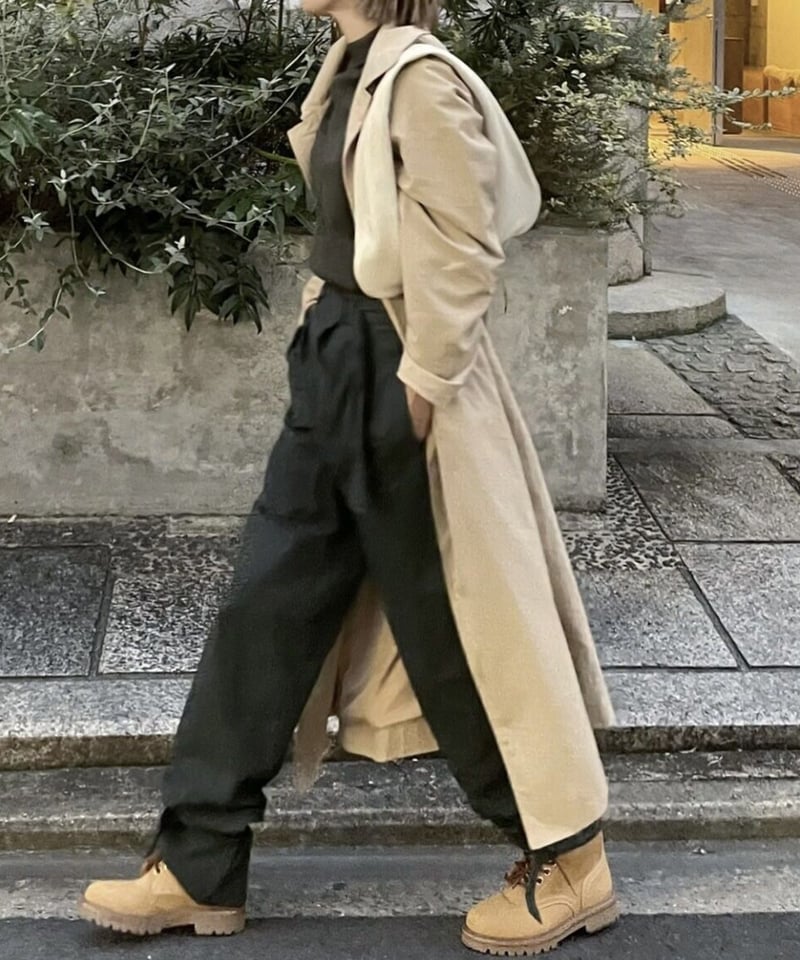 light soutien collar coat (black/beige) | ok.soon