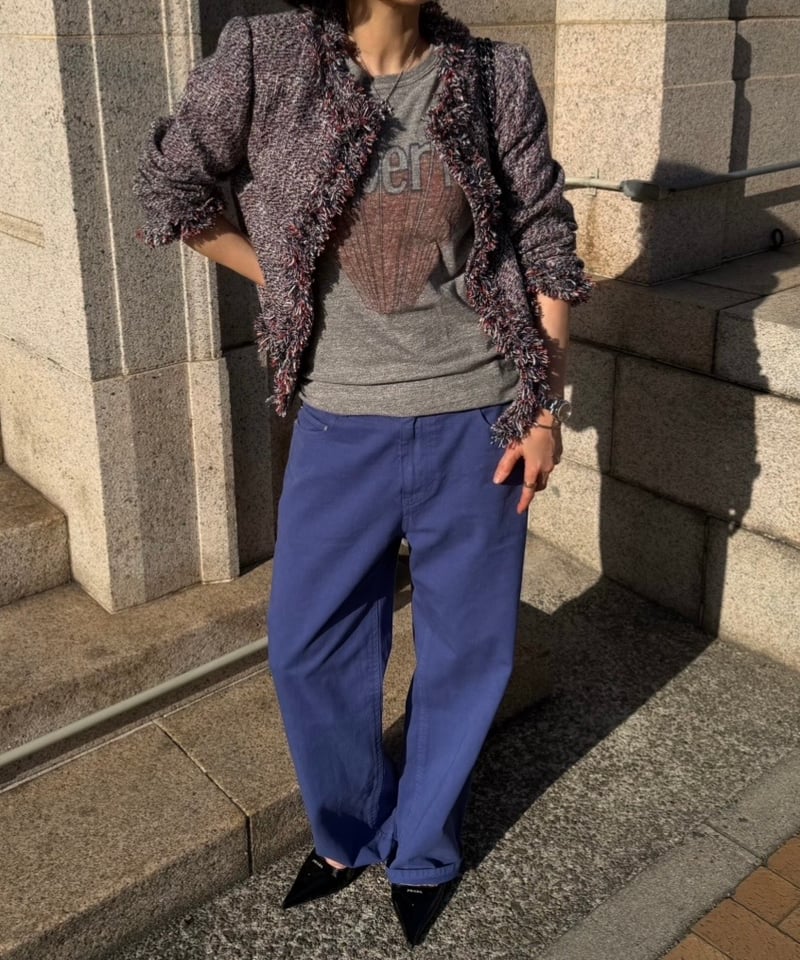 vintage blue cotton pants | ok.soon