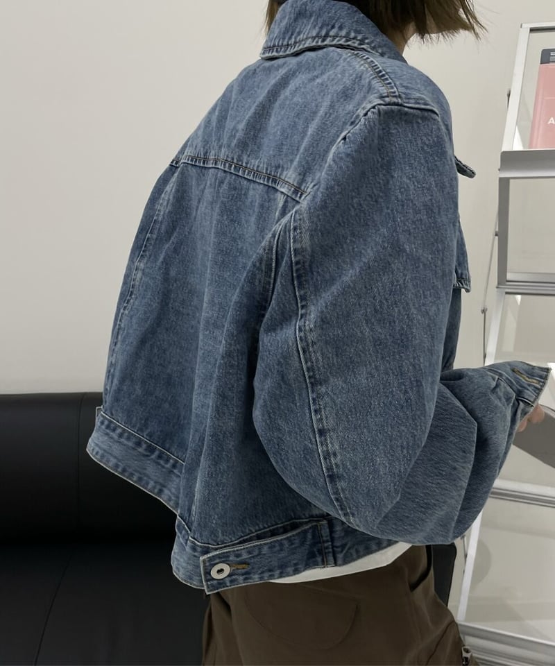 croped denim jacket blue | ok.soon croped denim jacket blue | ok.soon