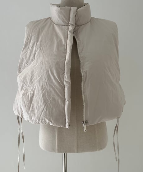 W name down vest （×FASHIRU）ecru