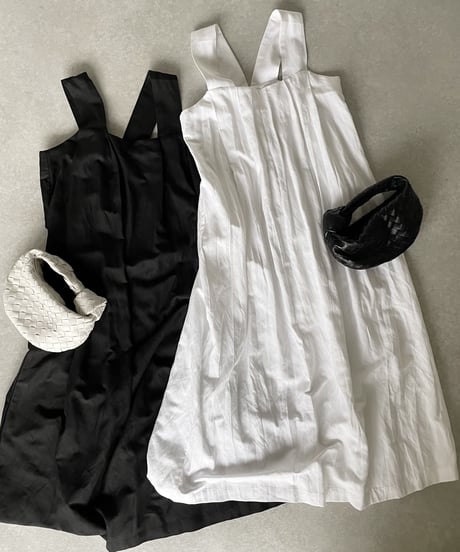 リネンロングワンピースwhite,black