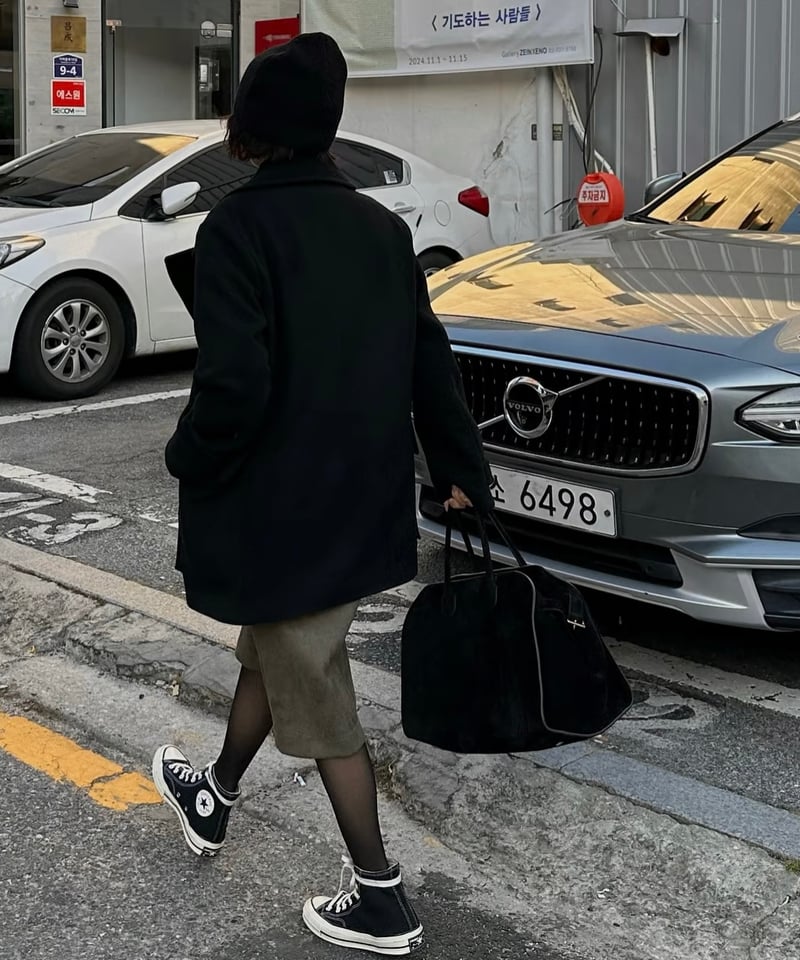 ok soon オクスンピーコート ブラック pea coat black | ok.soon