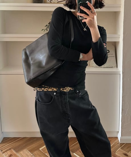 leopard leather belt
