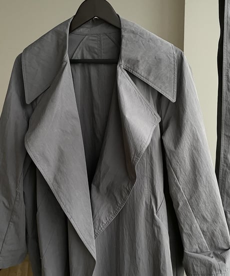 cotton nylon over coat gray