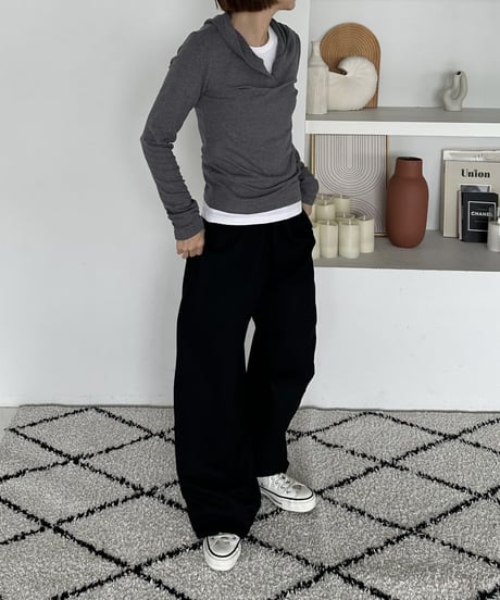 banding pants(black/gray)