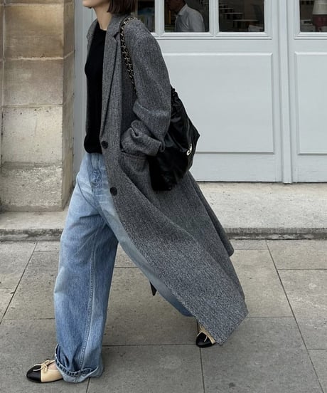 herringbone wool coat