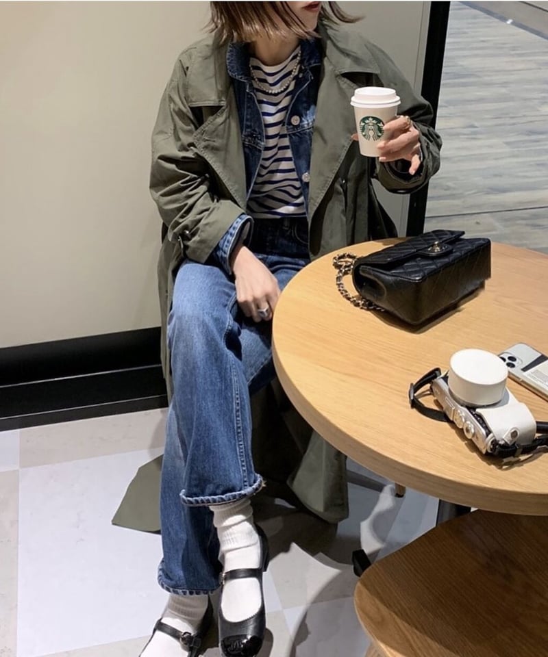 trench coat moss green (regular / long length)