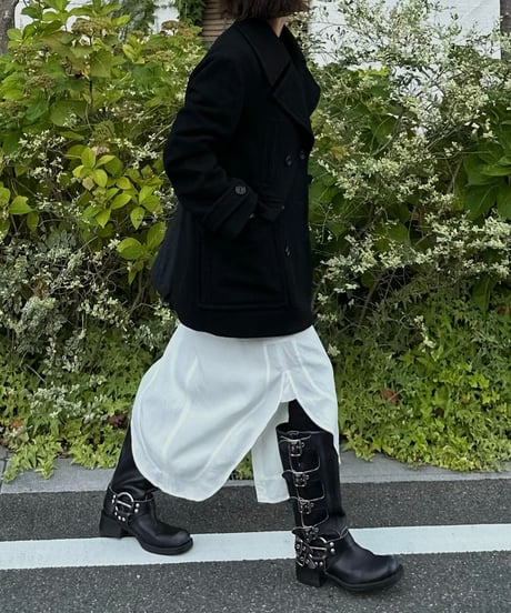 pea coat black