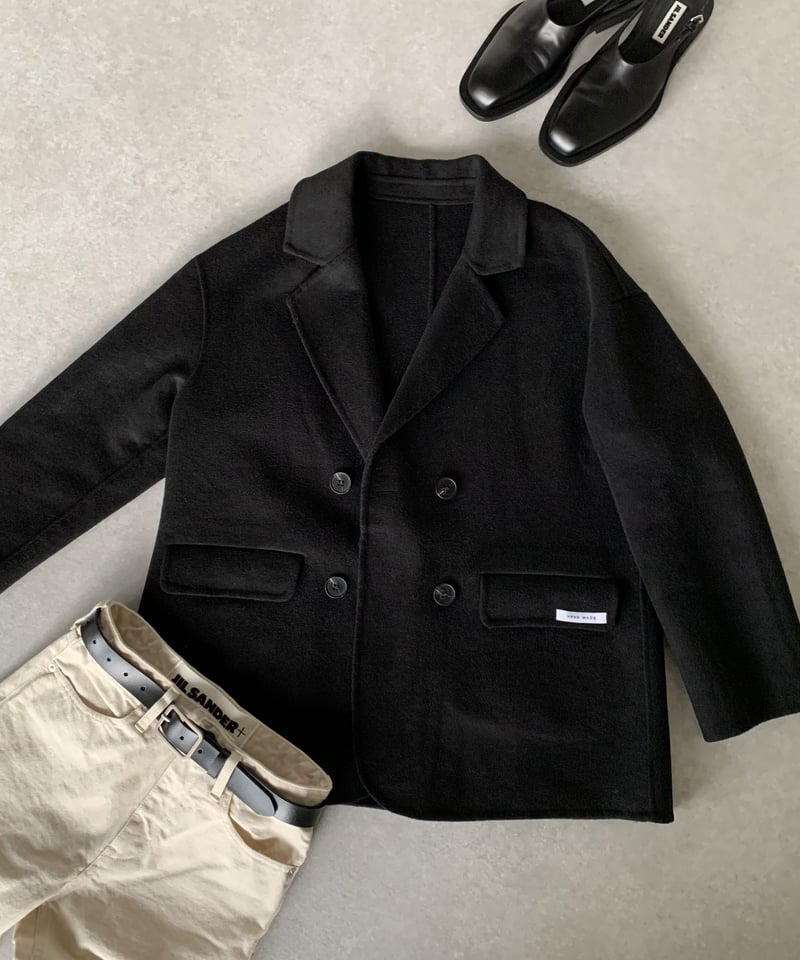 ハンドメイドウールジャケットblack | ok.soon