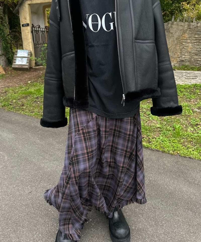 ok.soon チェック柄 ロングスカート tartan check long skirt | ok.soon