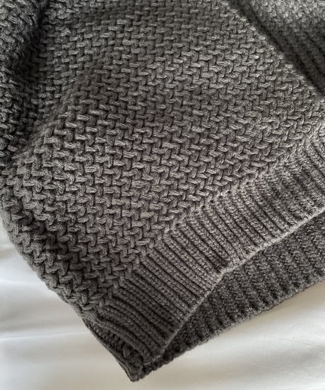 long knit  cardigan gray