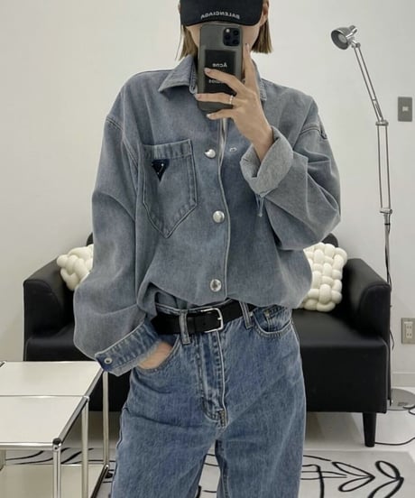 high waist tapered denim