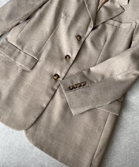 over size set up suit(gray/beige)