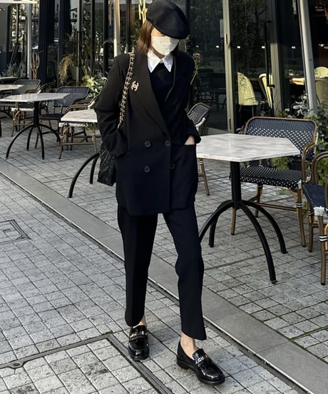 black set up suit