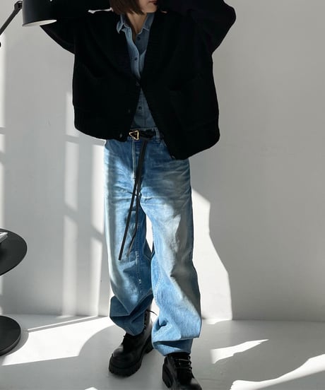 knit cardigan(gray/black)